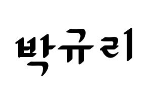 KPOP KARA(카라、カラ) 박규리 (パク・ギュリ) 応援ボード ハングル 型紙  通常