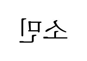 KPOP KARD(카드、カード) 전소민 (チョン・ソミン) 応援ボード・うちわ　韓国語/ハングル文字型紙 左右反転