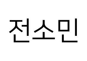 KPOP KARD(카드、カード) 전소민 (チョン・ソミン) プリント用応援ボード型紙、うちわ型紙　韓国語/ハングル文字型紙 通常