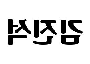 KPOP KARD(카드、カード) BM (BM) コンサート用　応援ボード・うちわ　韓国語/ハングル文字型紙 左右反転