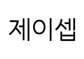 KPOP KARD(카드、カード) 제이셉 (J.seph) コンサート用　応援ボード・うちわ　韓国語/ハングル文字型紙 通常