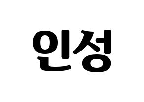 KPOP KNK(크나큰、クナクン) 정인성 (インソン) コンサート用　応援ボード・うちわ　韓国語/ハングル文字型紙 通常