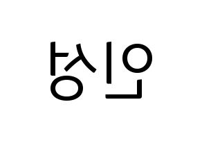 KPOP KNK(크나큰、クナクン) 정인성 (インソン) コンサート用　応援ボード・うちわ　韓国語/ハングル文字型紙 左右反転