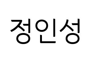 KPOP KNK(크나큰、クナクン) 정인성 (インソン) コンサート用　応援ボード・うちわ　韓国語/ハングル文字型紙 通常