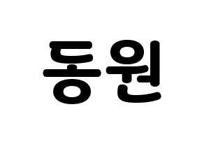 KPOP KNK(크나큰、クナクン) 이동원 (ドンウォン) 応援ボード・うちわ　韓国語/ハングル文字型紙 通常