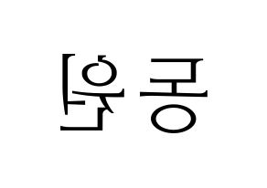 KPOP KNK(크나큰、クナクン) 이동원 (ドンウォン) 応援ボード・うちわ　韓国語/ハングル文字型紙 左右反転