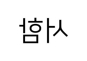 KPOP KNK(크나큰、クナクン) 박서함 (ソハム) プリント用応援ボード型紙、うちわ型紙　韓国語/ハングル文字型紙 左右反転