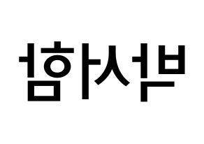 KPOP KNK(크나큰、クナクン) 박서함 (パク・ソハム, ソハム) 無料サイン会用、イベント会用応援ボード型紙 左右反転