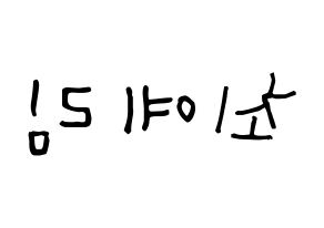 KPOP LOONA(이달의 소녀、今月の少女) 최리 (チェ・イェリム, チェリ) 無料サイン会用、イベント会用応援ボード型紙 左右反転