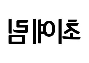 KPOP LOONA(이달의 소녀、今月の少女) 최리 (チェリ) k-pop アイドル名前 ファンサボード 型紙 左右反転