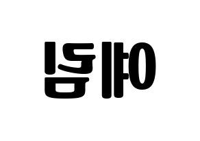 KPOP LOONA(이달의 소녀、今月の少女) 최리 (チェリ) コンサート用　応援ボード・うちわ　韓国語/ハングル文字型紙 左右反転
