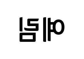 KPOP LOONA(이달의 소녀、今月の少女) 최리 (チェリ) k-pop アイドル名前 ファンサボード 型紙 左右反転