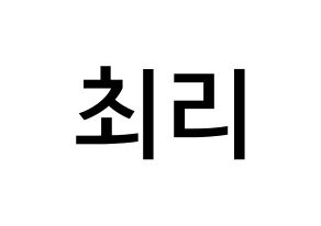 KPOP LOONA(이달의 소녀、今月の少女) 최리 (チェ・イェリム, チェリ) 無料サイン会用、イベント会用応援ボード型紙 通常