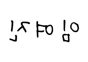 KPOP LOONA(이달의 소녀、今月の少女) 여진 (ヨジン) k-pop 応援ボード メッセージ 型紙 左右反転