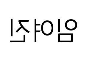 KPOP LOONA(이달의 소녀、今月の少女) 여진 (ヨジン) コンサート用　応援ボード・うちわ　韓国語/ハングル文字型紙 左右反転