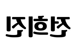 KPOP LOONA(이달의 소녀、今月の少女) 희진 (ヒジン) コンサート用　応援ボード・うちわ　韓国語/ハングル文字型紙 左右反転