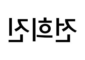 KPOP LOONA(이달의 소녀、今月の少女) 희진 (チョン・ヒジン, ヒジン) 無料サイン会用、イベント会用応援ボード型紙 左右反転