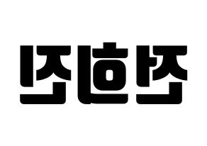 KPOP LOONA(이달의 소녀、今月の少女) 희진 (ヒジン) コンサート用　応援ボード・うちわ　韓国語/ハングル文字型紙 左右反転