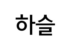 KPOP LOONA(이달의 소녀、今月の少女) 하슬 (チョ・ハスル, ハスル) 無料サイン会用、イベント会用応援ボード型紙 通常