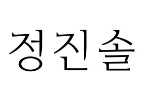 KPOP LOONA(이달의 소녀、今月の少女) 진솔 (ジンソル) 応援ボード・うちわ　韓国語/ハングル文字型紙 通常