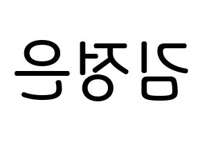 KPOP LOONA(이달의 소녀、今月の少女) 김립 (キム・ジョンウン, キムリプ) 無料サイン会用、イベント会用応援ボード型紙 左右反転