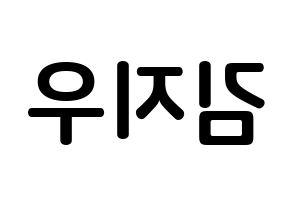 KPOP LOONA(이달의 소녀、今月の少女) 츄 (キム・ジウ, チュウ) k-pop アイドル名前　ボード 言葉 左右反転
