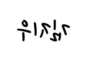 KPOP LOONA(이달의 소녀、今月の少女) 츄 (チュウ) 応援ボード ハングル 型紙  左右反転