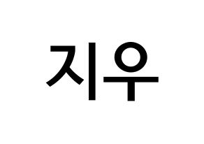 KPOP LOONA(이달의 소녀、今月の少女) 츄 (キム・ジウ, チュウ) 無料サイン会用、イベント会用応援ボード型紙 通常