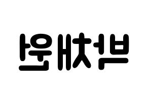 KPOP LOONA(이달의 소녀、今月の少女) 고원 (パク・チェウォン, コウォン) 応援ボード、うちわ無料型紙、応援グッズ 左右反転