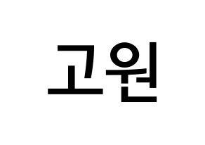 KPOP LOONA(이달의 소녀、今月の少女) 고원 (パク・チェウォン, コウォン) 無料サイン会用、イベント会用応援ボード型紙 通常