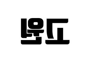 KPOP LOONA(이달의 소녀、今月の少女) 고원 (コウォン) コンサート用　応援ボード・うちわ　韓国語/ハングル文字型紙 左右反転