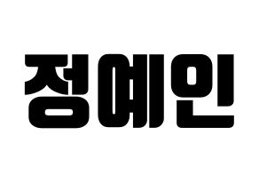 KPOP LOVELYZ(러블리즈、ラブリーズ) 예인 (イェイン) コンサート用　応援ボード・うちわ　韓国語/ハングル文字型紙 通常