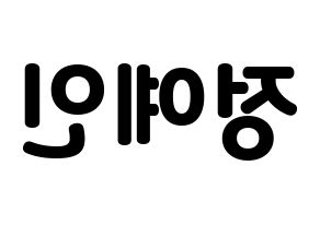 KPOP LOVELYZ(러블리즈、ラブリーズ) 예인 (イェイン) 応援ボード・うちわ　韓国語/ハングル文字型紙 左右反転