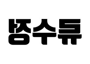 KPOP LOVELYZ(러블리즈、ラブリーズ) 수정 (スジョン) コンサート用　応援ボード・うちわ　韓国語/ハングル文字型紙 左右反転