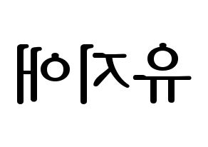 KPOP LOVELYZ(러블리즈、ラブリーズ) 지애 (ジエ) プリント用応援ボード型紙、うちわ型紙　韓国語/ハングル文字型紙 左右反転