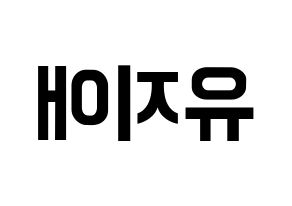 KPOP LOVELYZ(러블리즈、ラブリーズ) 지애 (ジエ) k-pop アイドル名前 ファンサボード 型紙 左右反転
