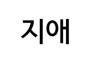 KPOP LOVELYZ(러블리즈、ラブリーズ) 지애 (ユ・ジエ, ジエ) 無料サイン会用、イベント会用応援ボード型紙 通常