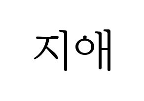 KPOP LOVELYZ(러블리즈、ラブリーズ) 지애 (ジエ) 応援ボード・うちわ　韓国語/ハングル文字型紙 通常