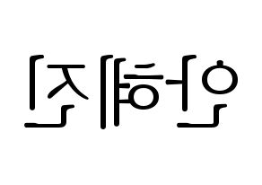 KPOP Mamamoo(마마무、ママムー) 화사 (ファサ) 応援ボード・うちわ　韓国語/ハングル文字型紙 左右反転