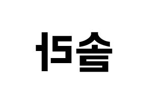 KPOP Mamamoo(마마무、ママムー) 솔라 (ソラ) k-pop アイドル名前 ファンサボード 型紙 左右反転