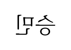 KPOP MCND(엠씨엔디、エムシーエヌディー) 빅 (ビック) 応援ボード・うちわ　韓国語/ハングル文字型紙 左右反転
