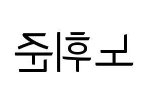KPOP MCND(엠씨엔디、エムシーエヌディー) 휘준 (フィジュン) コンサート用　応援ボード・うちわ　韓国語/ハングル文字型紙 左右反転
