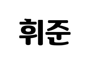 KPOP MCND(엠씨엔디、エムシーエヌディー) 휘준 (フィジュン) コンサート用　応援ボード・うちわ　韓国語/ハングル文字型紙 通常