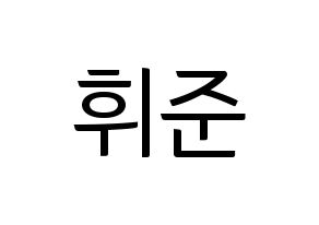 KPOP MCND(엠씨엔디、エムシーエヌディー) 휘준 (フィジュン) コンサート用　応援ボード・うちわ　韓国語/ハングル文字型紙 通常