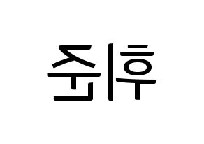 KPOP MCND(엠씨엔디、エムシーエヌディー) 휘준 (フィジュン) コンサート用　応援ボード・うちわ　韓国語/ハングル文字型紙 左右反転