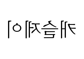 KPOP MCND(엠씨엔디、エムシーエヌディー) 캐슬제이 (キャッスルジェイ) 応援ボード・うちわ　韓国語/ハングル文字型紙 左右反転