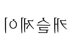 KPOP MCND(엠씨엔디、エムシーエヌディー) 캐슬제이 (キャッスルジェイ) 応援ボード・うちわ　韓国語/ハングル文字型紙 左右反転