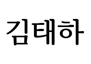 KPOP MOMOLAND(모모랜드、モモランド) 태하 (テハ) プリント用応援ボード型紙、うちわ型紙　韓国語/ハングル文字型紙 通常