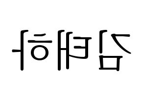 KPOP MOMOLAND(모모랜드、モモランド) 태하 (テハ) 応援ボード・うちわ　韓国語/ハングル文字型紙 左右反転