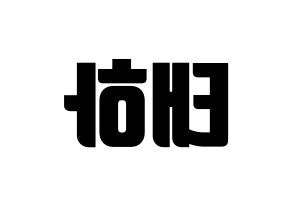 KPOP MOMOLAND(모모랜드、モモランド) 태하 (テハ) コンサート用　応援ボード・うちわ　韓国語/ハングル文字型紙 左右反転